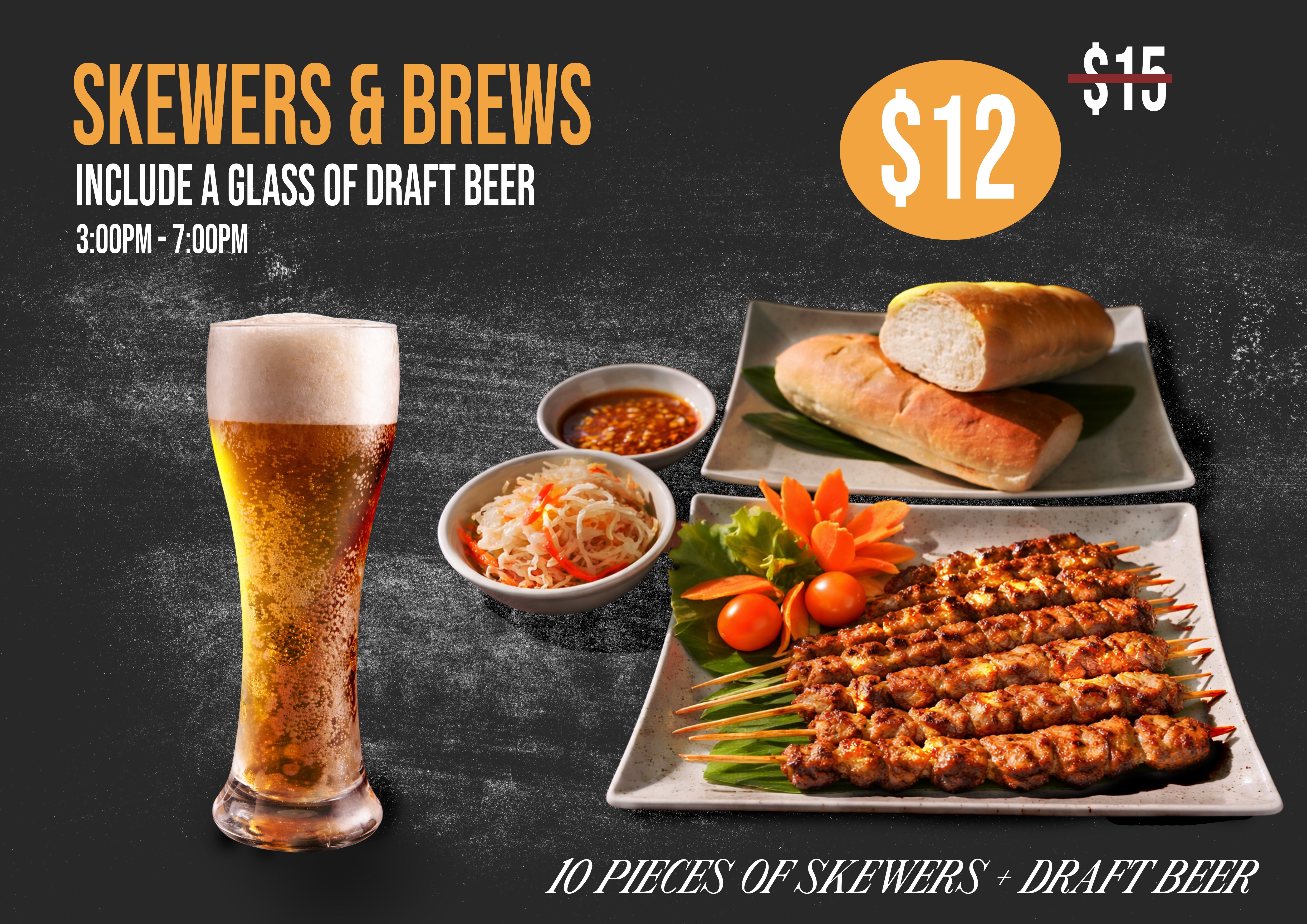 Unwind with Skewers & Brews!